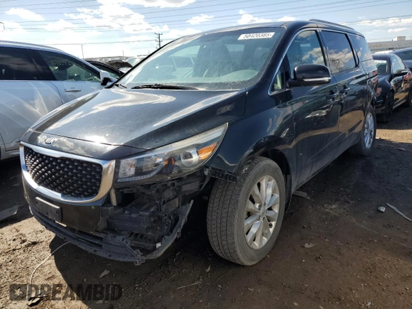 2015 Kia Sedona EX with VIN KNDMC5C19F6025057, listed as a Copart auction lot 50420385 with 145,390 mi miles and Salvage Title. Bid and sale history available at carsss.com. Image 1.
