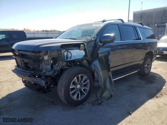 2021 Chevrolet Suburban LT with VIN 1GNSKCKD4MR482940, listed as a Copart auction lot 77072314 with 61,739 mi miles and Salvage Title. Bid and sale history available at carsss.com. Image 1.
