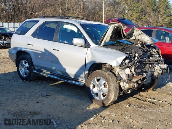 2004 Acura MDX with VIN 2HNYD18204H545520, listed as a IAAI auction lot 41327893 with 1 mi miles. Bid and sale history available at carsss.com. Image 1.