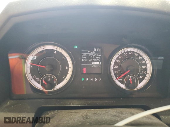 2018 Ram 1500 Express with VIN 1C6RR7FT0JS140554, listed as a Copart auction lot 59713805 with 17,945 mi miles and Salvage title. Bid and sale history available at DreamBid. Image 9.
