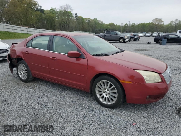 2006 Mercury Milan Premier with VIN 3MEFM08Z06R662458, listed as a Copart auction lot 51348245 with 210,545 mi miles and Salvage Title. Bid and sale history available at carsss.com. Image 4.