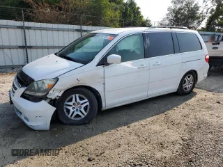 2007 Honda Odyssey EX с VIN 5FNRL38497B034764, выставлен на аукционе Copart как лот 58607635 с пробегом 77 028 миль миль и Чистый • Clean title. История ставок и продаж доступна на DreamBid. Изображение 2.