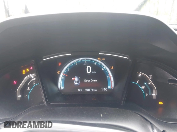 2019 Honda Civic LX with VIN 19XFC2F64KE041024, listed as a IAAI auction lot 42020159 with 36,870 mi miles and . Bid and sale history available at DreamBid. Image 7.