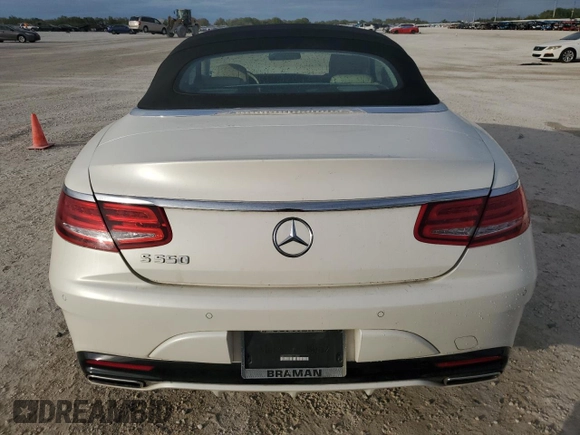 2017 Mercedes-Benz S 550 with VIN WDDXK8CB4HA030389, listed as a Copart auction lot 81334834 with 72,439 mi miles and Non Repairable. Bid and sale history available at DreamBid. Image 6.