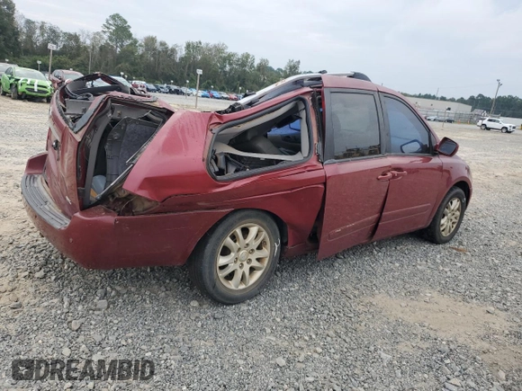2008 Kia Sedona EX with VIN KNDMB233686265088, listed as a Copart auction lot 74372544 with 0 mi miles and Salvage Title. Bid and sale history available at carsss.com. Image 3.