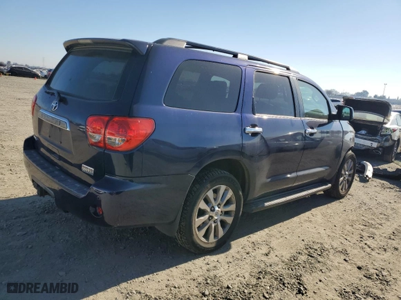 2008 Toyota Sequoia Ltd with VIN 5TDZY68A18S009735, listed as a Copart auction lot 89323715 with 185,427 mi miles and Salvage Title. Bid and sale history available at carsss.com. Image 3.