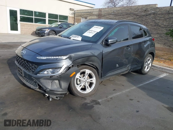 2022 Hyundai Kona SEL with VIN KM8K62AB6NU766779, listed as a IAAI auction lot 41889147 with 39,371 mi miles and . Bid and sale history available at DreamBid. Image 18.