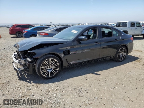 2019 BMW 5 Series 530e with VIN WBAJA9C56KB398509, listed as a Copart auction lot 53948875 with 22,670 mi miles and Salvage title. Bid and sale history available at DreamBid. Image 1.