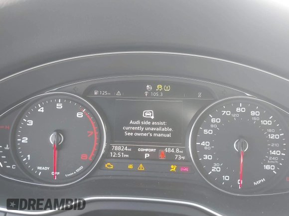 2019 Audi A5 Sportback Premium with VIN WAUDNCF55KA023971, listed as a IAAI auction lot 41590436 with 78,824 mi miles. Bid and sale history available at carsss.com. Image 7.