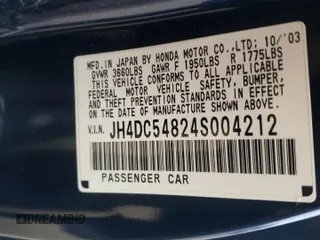 2004 Acura RSX with VIN JH4DC54824S004212, listed as a Copart auction lot 49097295 with 128,111 mi miles and Salvage Title. Bid and sale history available at carsss.com. Image 14.