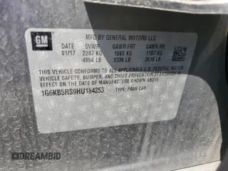 2017 Cadillac CT6 AWD z VIN 1G6KB5RS9HU184253, wystawiony jako Copart lot #58132795 z przebiegiem 96 640 mil mil oraz Szkoda całkowita • Salvage title. Historia ofert i sprzedaży dostępna na DreamBid. Obrazek 12.