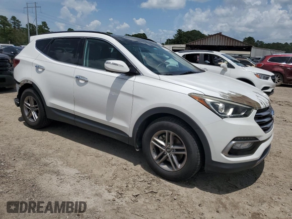 2017 Hyundai Santa Fe 2.4L with VIN 5XYZU3LB3HG456574, listed as a Copart auction lot 61658595 with 55,997 mi miles and Salvage title. Bid and sale history available at DreamBid. Image 4.