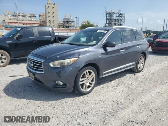 2014 Infiniti QX60 z VIN 5N1AL0MN9EC525769, wystawiony jako Copart lot #62392165 z przebiegiem 196 059 mil mil oraz Szkoda całkowita • Salvage title. Historia ofert i sprzedaży dostępna na DreamBid. Obrazek 1.