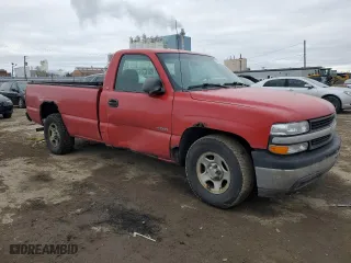2002 Chevrolet Silverado 1500 with VIN 1GCEC14W72Z119843, listed as a Copart auction lot 41802605 with 0 mi miles and Salvage Title. Bid and sale history available at carsss.com. Image 4.