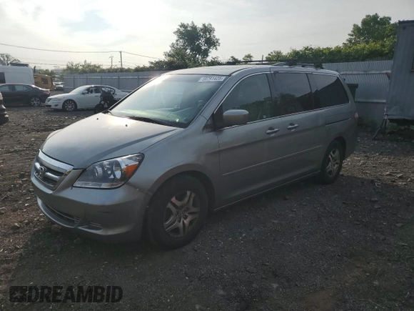 2006 Honda Odyssey EX-L z VIN 5FNRL386X6B031503, wystawiony jako Copart lot #59791425 z przebiegiem 138 624 mil mil oraz Czysty tytuł • Clean title. Historia ofert i sprzedaży dostępna na DreamBid. Obrazek 1.
