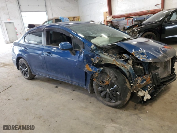 2013 Honda Civic Sdn LX with VIN 2HGFB2F53DH539959, listed as a Copart auction lot 54002965 with 161,935 mi miles and Clean Title. Bid and sale history available at carsss.com. Image 4.