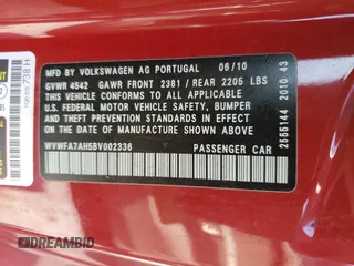 2011 Volkswagen Eos Lux с VIN WVWFA7AH5BV002336, выставлен на аукционе Copart как лот 55287125 с пробегом 95 124 миль миль и Списание • Salvage title. История ставок и продаж доступна на DreamBid. Изображение 12.