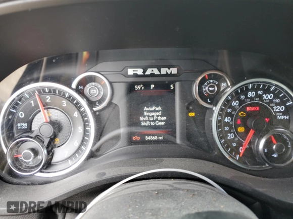 2019 Ram 1500 Big Horn/Lone Star with VIN 1C6SRFFTXKN741188, listed as a Copart auction lot 47311265 with 84,868 mi miles and Salvage Title. Bid and sale history available at carsss.com. Image 9.
