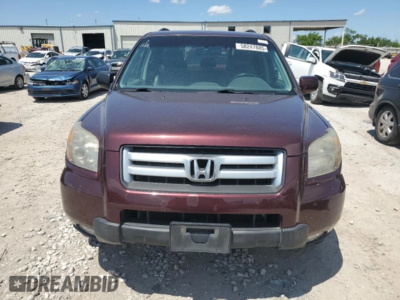 2007 Honda Pilot EX-L z VIN 5FNYF18577B007448, wystawiony jako Copart lot #58247885 z przebiegiem 167 628 mil mil oraz Czysty tytuł • Clean title. Historia ofert i sprzedaży dostępna na DreamBid. Obrazek 5.
