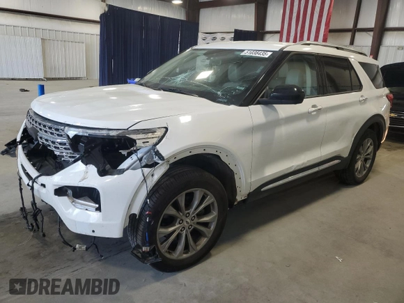 2022 Ford Explorer Limited with VIN 1FMSK8FH7NGB19320, listed as a Copart auction lot 51038435 with 62,824 mi miles and Salvage Title. Bid and sale history available at carsss.com. Image 1.