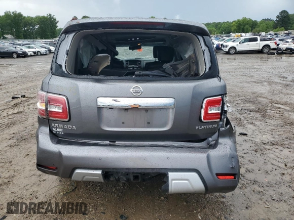 2017 Nissan Armada Platinum with VIN JN8AY2NF8H9300967, listed as a Copart auction lot 55513905 with 120,266 mi miles and Salvage title. Bid and sale history available at DreamBid. Image 6.