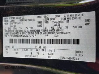 2021 Ford Ranger XL с VIN 1FTER1EHXMLD79707, выставлен на аукционе IAAI как лот 42587189 с пробегом 31 212 миль миль и . История ставок и продаж доступна на DreamBid. Изображение 9.