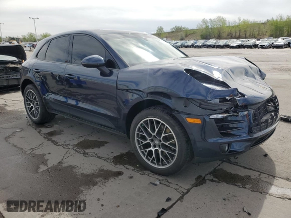 2017 Porsche Macan with VIN WP1AA2A51HLB03458, listed as a Copart auction lot 55164335 with 53,156 mi miles and Salvage title. Bid and sale history available at DreamBid. Image 4.