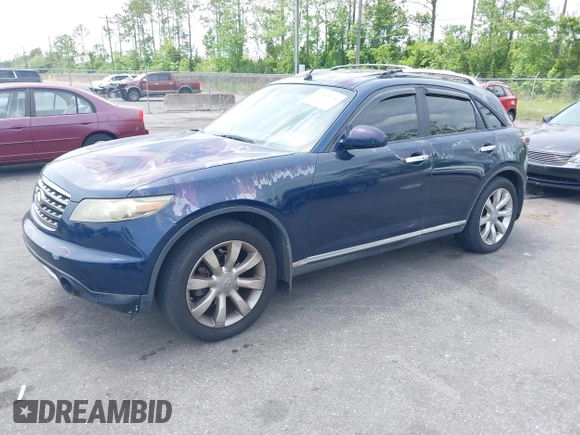 2007 Infiniti FX35 with VIN JNRAS08W77X208496, listed as a IAAI auction lot 42104796 with 165,267 mi miles. Bid and sale history available at carsss.com. Image 2.