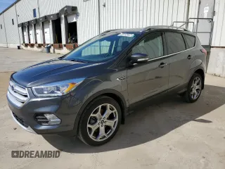 2019 Ford Escape Titanium with VIN 1FMCU9J91KUA15536, listed as a Copart auction lot 49584235 with 158,014 mi miles and Clean Title. Bid and sale history available at carsss.com. Image 1.