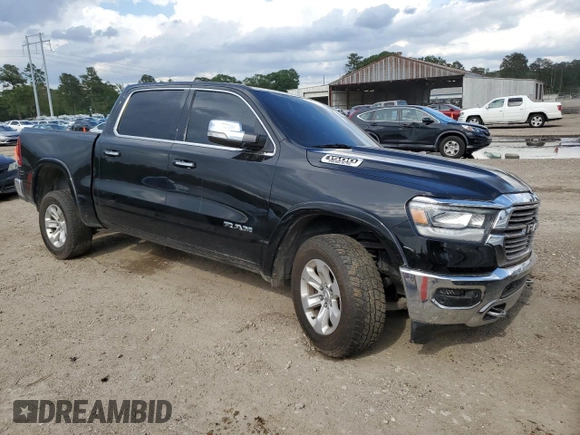 2019 Ram 1500 Laramie with VIN 1C6SRFJT6KN714870, listed as a Copart auction lot 55137815 with 92,941 mi miles and Salvage title. Bid and sale history available at DreamBid. Image 4.