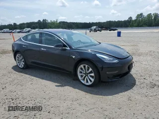 2018 Tesla Model 3 Long Range Battery with VIN 5YJ3E1EA3JF035530, listed as a Copart auction lot 53933835 with 53,697 mi miles and Salvage Title. Bid and sale history available at DreamBid. Image 4.