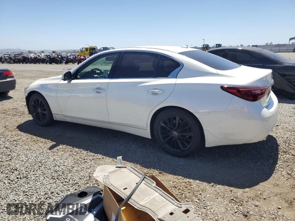 2018 Infiniti Q50 Luxe with VIN JN1EV7AP5JM354427, listed as a Copart auction lot 61447855 with 66,320 mi miles and Salvage title. Bid and sale history available at DreamBid. Image 2.