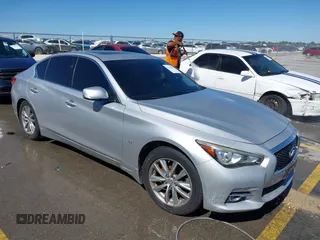 2014 Infiniti Q50 Sport with VIN JN1BV7AR7EM701783, listed as a IAAI auction lot 41757085 with 115,352 mi miles and . Bid and sale history available at carsss.com. Image 1.