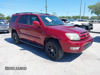 2005 Toyota 4Runner SR5 with VIN JTEBT14RX58026043, listed as a IAAI auction lot 41820221 with 297,487 mi miles and . Bid and sale history available at DreamBid. Image 1.