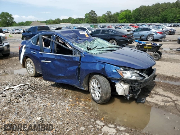 2019 Nissan Sentra SV with VIN 3N1AB7AP6KY256271, listed as a Copart auction lot 54496305 with Not Provided miles and Salvage Title. Bid and sale history available at DreamBid. Image 4.