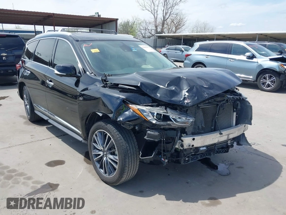 2018 Infiniti QX60 with VIN 5N1DL0MM3JC522705, listed as a IAAI auction lot 41883872 with 103,455 mi miles. Bid and sale history available at carsss.com. Image 1.