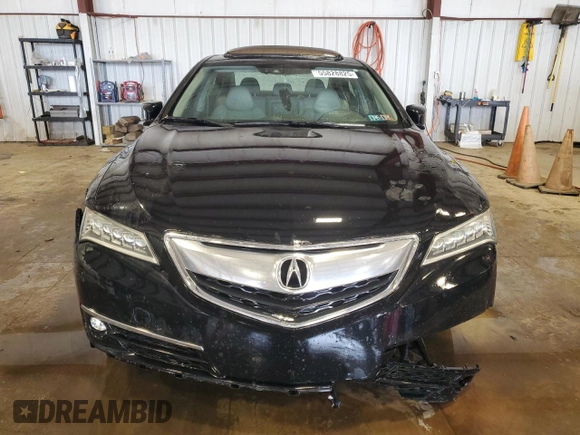 2015 Acura TLX Technology with VIN 19UUB1F59FA003035, listed as a Copart auction lot 55828825 with 120,926 mi miles and Salvage title. Bid and sale history available at DreamBid. Image 5.