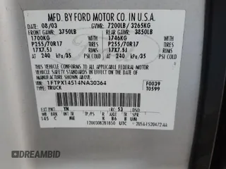 2004 Ford F-150 XLT with VIN 1FTPX14514NA30364, listed as a Copart auction lot 43772335 with 135,450 mi miles and Salvage Title. Bid and sale history available at carsss.com. Image 14.