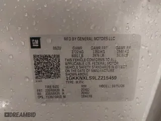 2020 GMC Acadia Denali with VIN 1GKKNXLS9LZ215459, listed as a IAAI auction lot 40815587 with 58,389 mi miles. Bid and sale history available at carsss.com. Image 9.