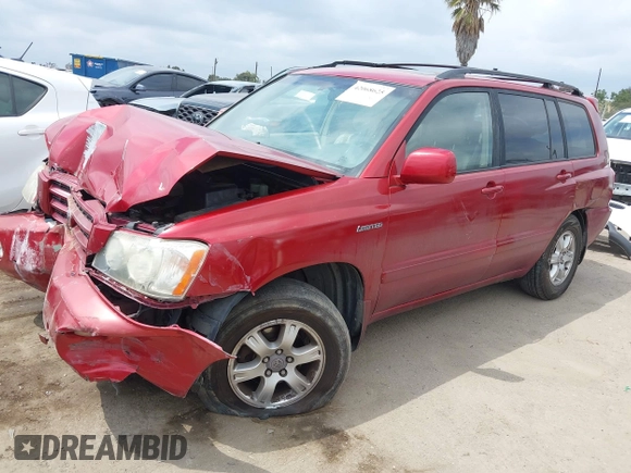 2003 Toyota Highlander z VIN JTEGF21A430108752, wystawiony jako IAAI lot #42068625 z przebiegiem 195 213 mil mil oraz . Historia ofert i sprzedaży dostępna na DreamBid. Obrazek 2.