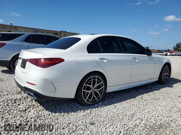 2023 Mercedes-Benz C 300 z VIN W1KAF4GB3PR142257, wystawiony jako Copart lot #49868084 z przebiegiem 11 366 mil mil oraz Czysty tytuł • Clean title. Historia ofert i sprzedaży dostępna na DreamBid. Obrazek 3.