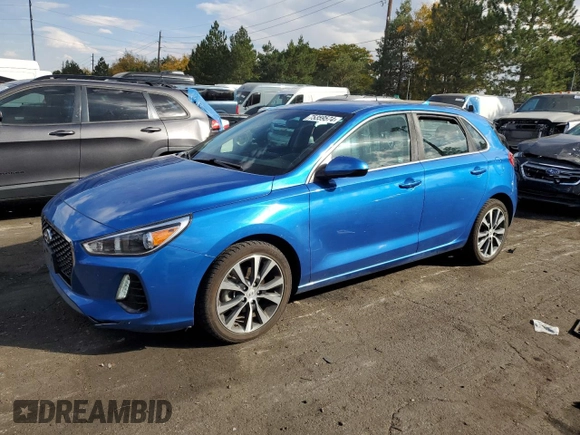 2018 Hyundai Elantra GT with VIN KMHH35LE7JU015356, listed as a Copart auction lot 75359574 with 57,153 mi miles and Clean Title. Bid and sale history available at carsss.com. Image 1.