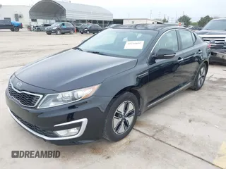 2012 Kia Optima Hybrid with VIN KNAGM4AD8C5021615, listed as a IAAI auction lot 41216697 with 119,153 mi miles. Bid and sale history available at carsss.com. Image 2.
