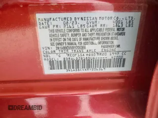2024 Nissan Sentra SV with VIN 3N1AB8CVXRY206369, listed as a Copart auction lot 58091235 with 21,781 mi miles and Salvage title. Bid and sale history available at DreamBid. Image 12.