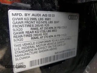 2023 Audi Q7 Premium with VIN WA1AXBF71PD017225, listed as a Copart auction lot 54541995 with 28,874 mi miles and Salvage title. Bid and sale history available at DreamBid. Image 13.