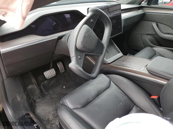 2022 Tesla Model S with VIN 5YJSA1E58NF488719, listed as a Copart auction lot 81804213 with 0 mi miles and Salvage Title. Bid and sale history available at carsss.com. Image 8.