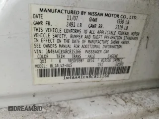 2008 Nissan Maxima 3.5 SE with VIN 1N4BA41EX8C815166, listed as a Copart auction lot 50884855 with 162,292 mi miles and Clean Title. Bid and sale history available at carsss.com. Image 12.