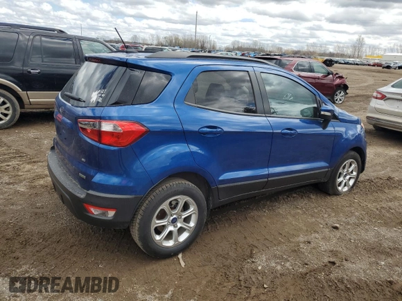 2018 Ford EcoSport SE with VIN MAJ3P1TE6JC173310, listed as a Copart auction lot 53085345 with 59,233 mi miles and Clean Title. Bid and sale history available at carsss.com. Image 3.