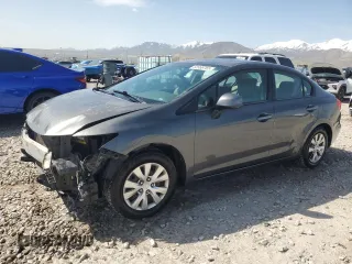2012 Honda Civic LX with VIN 2HGFB2F57CH555578, listed as a Copart auction lot 52369765 with 196,032 mi miles and Salvage Title. Bid and sale history available at DreamBid. Image 1.