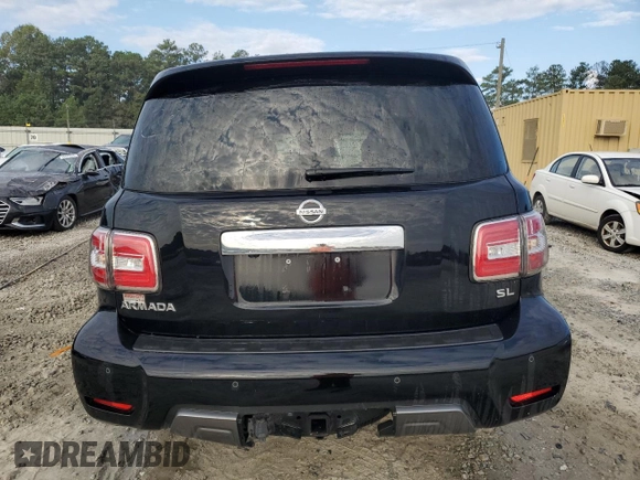 2019 Nissan Armada SV with VIN JN8AY2NC9K9588480, listed as a Copart auction lot 73414754 with 86,430 mi miles and Salvage Title. Bid and sale history available at carsss.com. Image 6.
